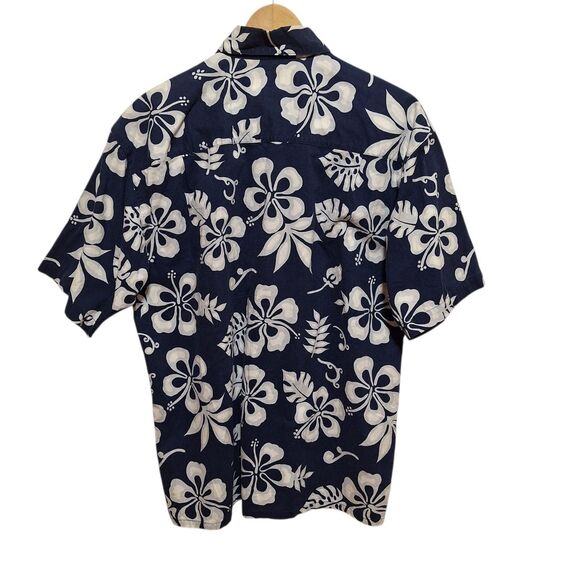 Pacific Scene Mens Hawaiian Print Short Sleeve Shirt Sz L Button Front Cotton - Picture 2 of 8